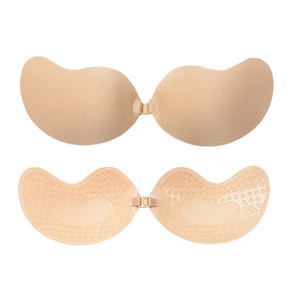 Palm Push Up Invisible Silicone Bra Womens Chest Stickers Lift Up Self Adhesive Bra Cover Bra Silicone Pad Sexy Strapless Breast