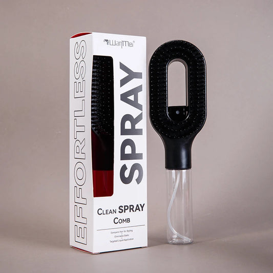 Brush with spray