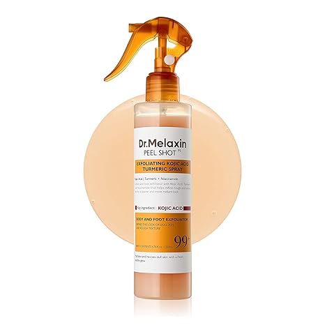 Dr.Melaxin Keratin Body Care Kojic Acid Turmeric Gentle Exfoliating Spray Peeling Solution Korean Skin Care For All Skin Types 200ml